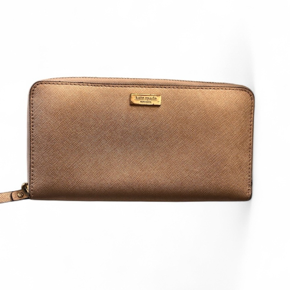 Kate Spade Rose Gold Zip-Around Wallet